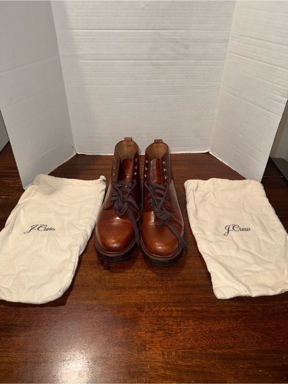 J. Crew Brown Leather Men’s Lace-Up Boots